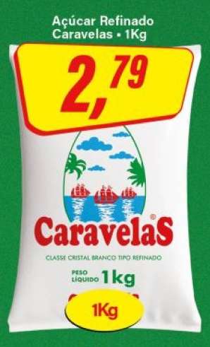 Açúcar Refinado Caravelas 1kg