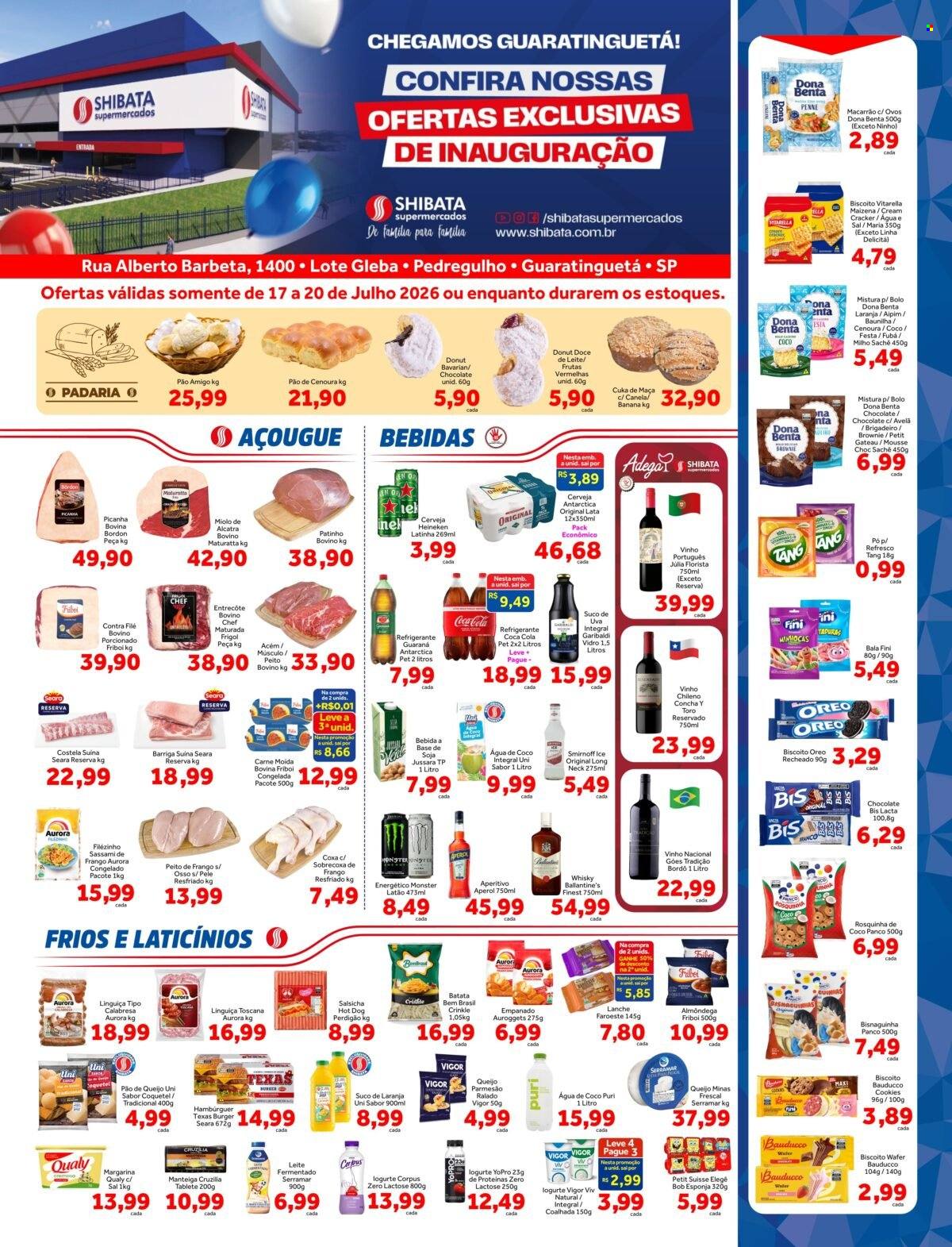 Folheto Shibata Supermercados - 17/07/2026 - 20/07/2026. Página 1