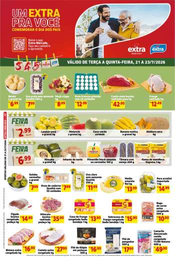 Folheto Mercado Extra - 21/07/2026 - 23/07/2026.