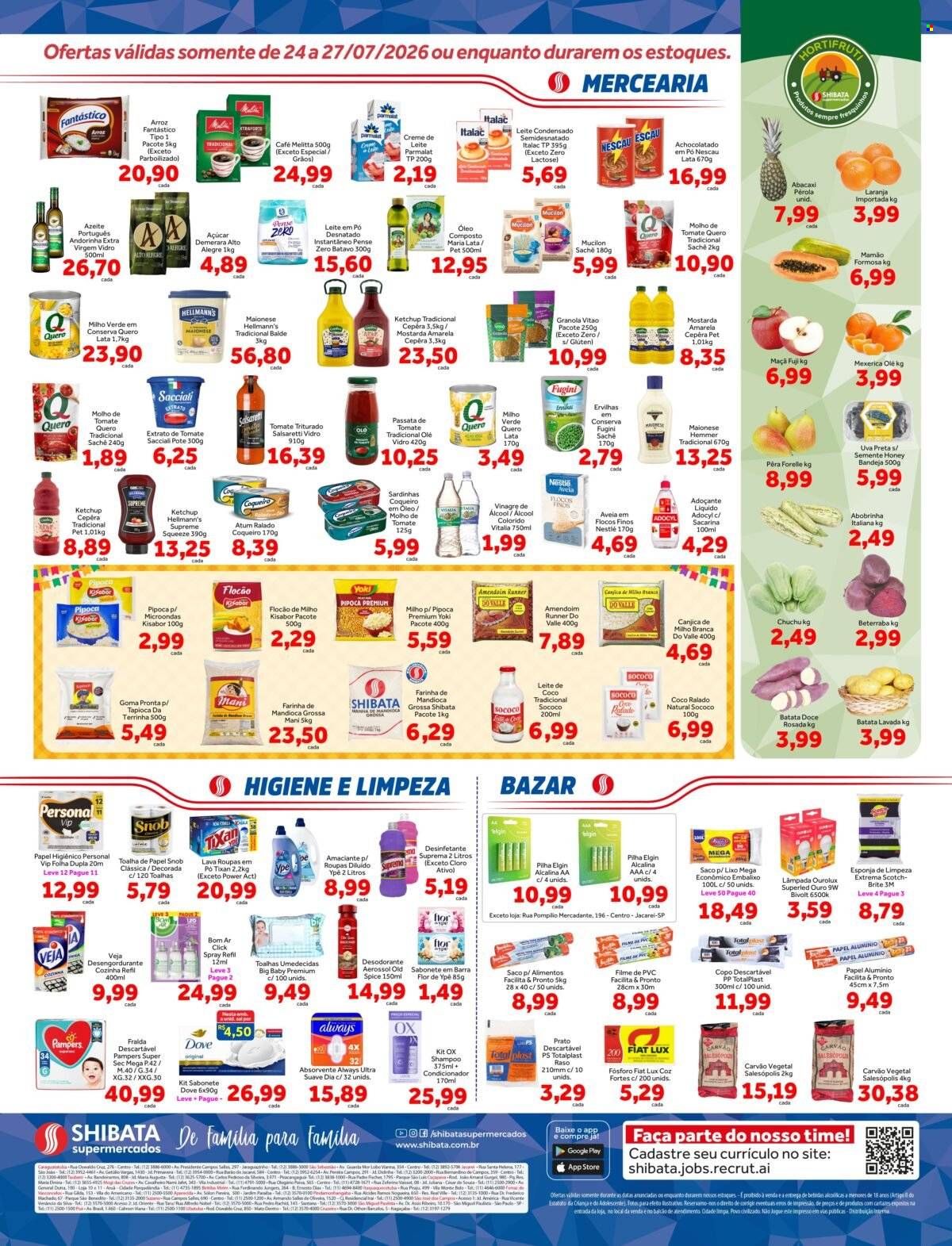 Folheto Shibata Supermercados - 24/07/2026 - 27/07/2026. Página 2