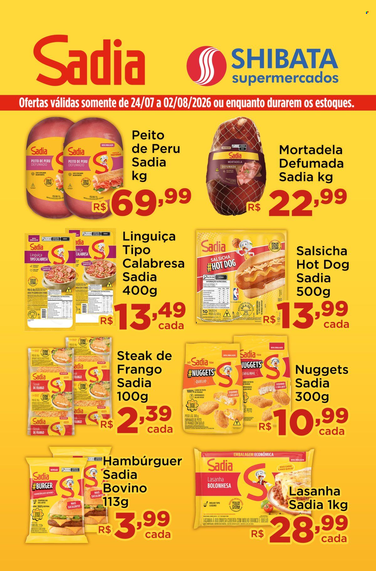 Folheto Shibata Supermercados - 24/07/2026 - 02/08/2026. Página 1