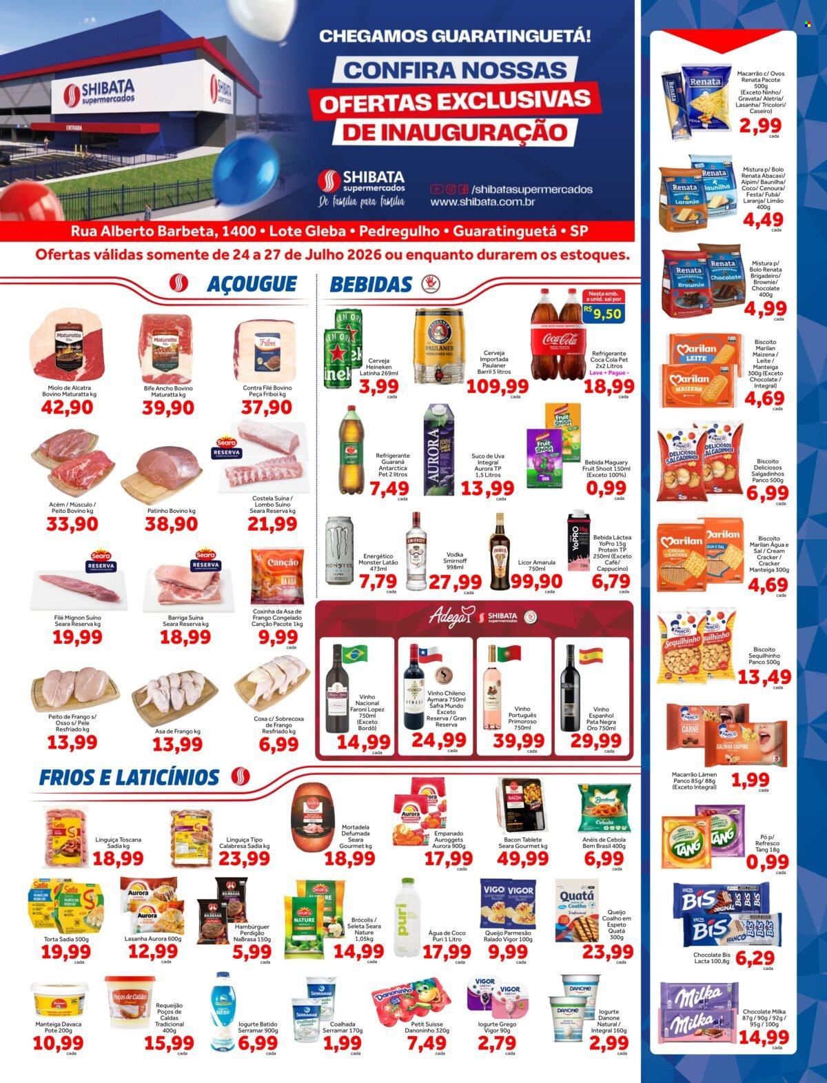 Folheto Shibata Supermercados - 24/07/2026 - 27/07/2026. Página 1