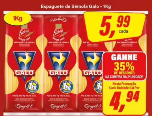 Espaguete de Sêmola Galo