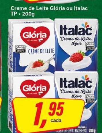Creme de Leite Glória ou Italac