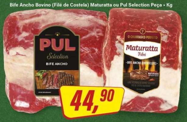 Bife Ancho Bovino (Filé de Costela) Maturatta ou Pul Selection Peça