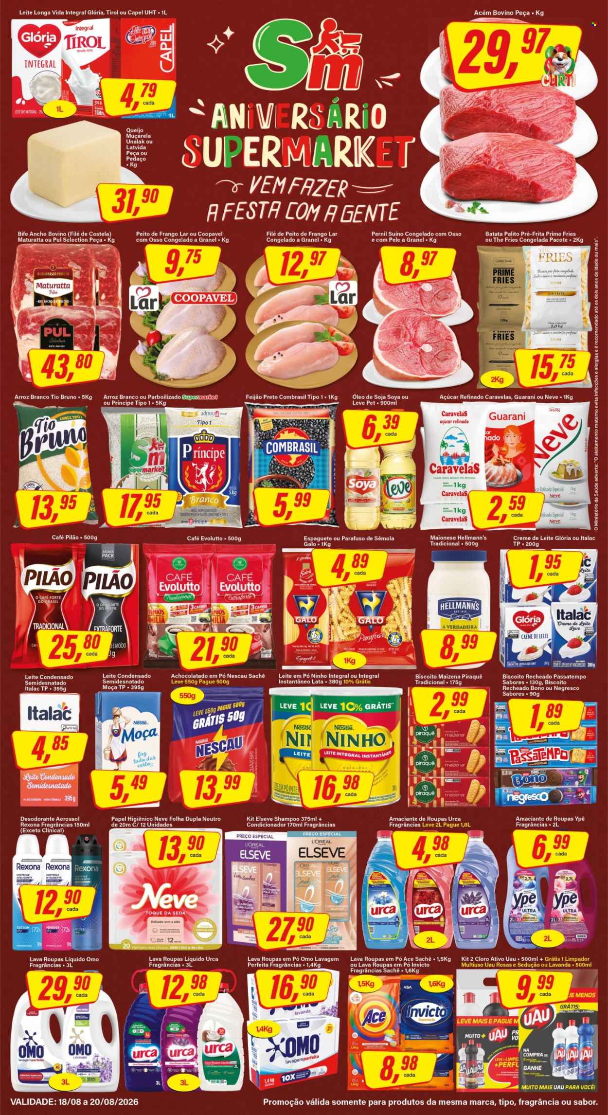 Folheto Rede Supermarket - 18/08/2026 - 20/08/2026. Página 1