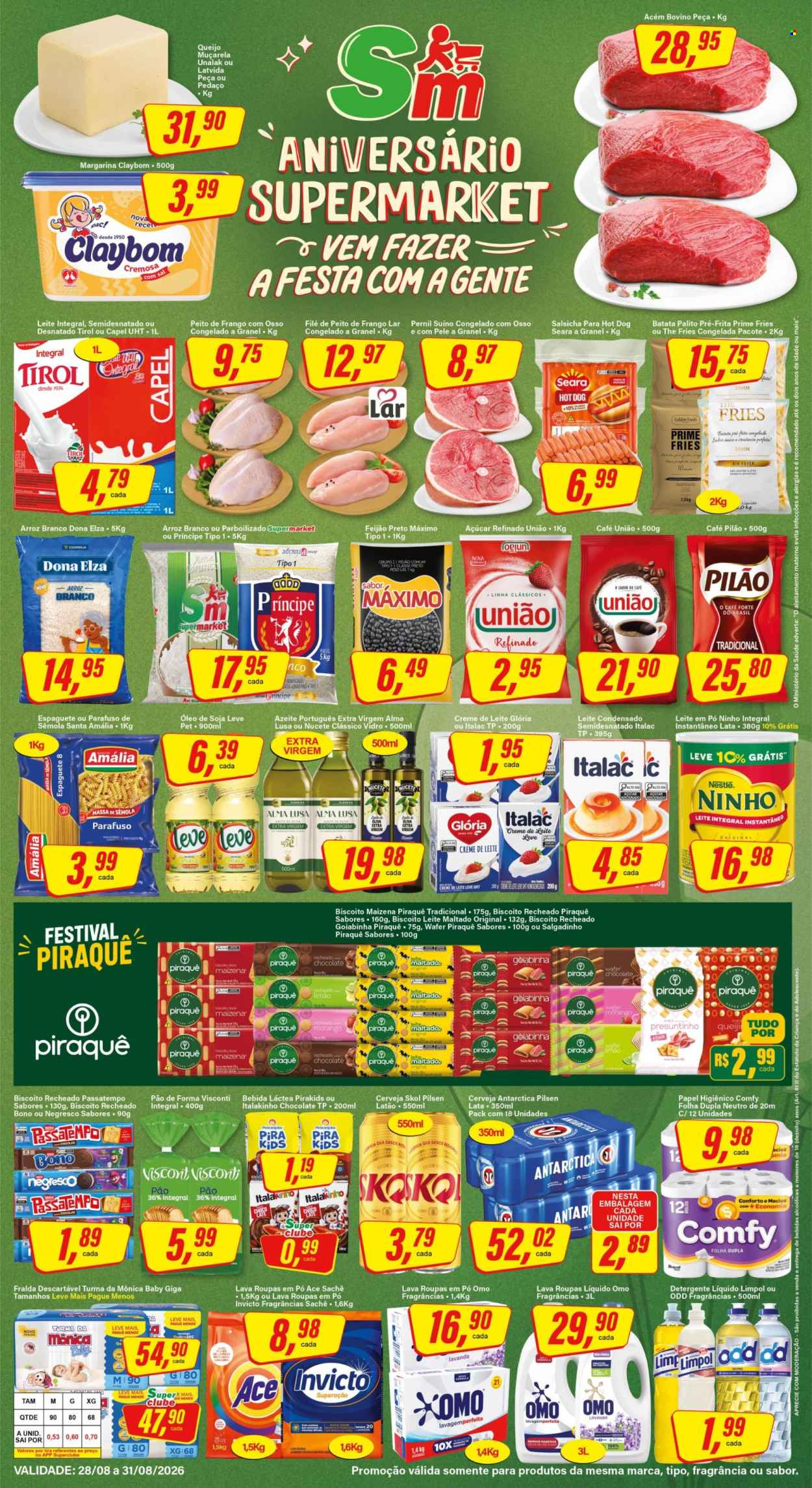Folheto Rede Supermarket - 28/08/2026 - 31/08/2026. Página 1