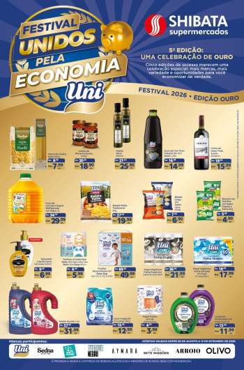 Folheto Shibata Supermercados - 28/08/2026 - 13/09/2026.
