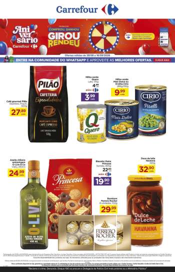 Folheto Carrefour Hiper - 28/08/2026 - 16/09/2026.