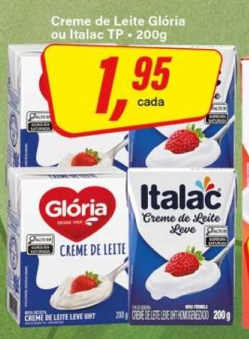 Creme de Leite Glória ou Italac TP