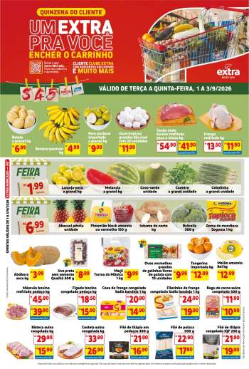 Folheto Mercado Extra - 01/09/2026 - 03/09/2026.