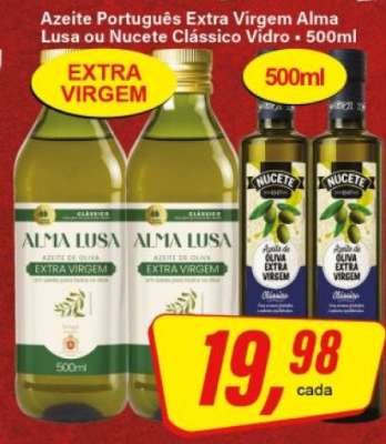 Azeite Português Extra Virgem Alma Lusa ou Nucete Clássico Vidro