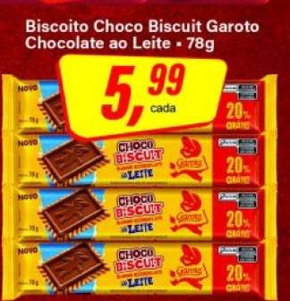 Biscoito Choco Biscuit Garoto Chocolate ao Leite