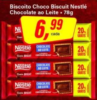 Biscoito Choco Biscuit Nestlé Chocolate ao Leite
