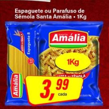 Espaguete ou Parafuso de Sêmola Santa Amália