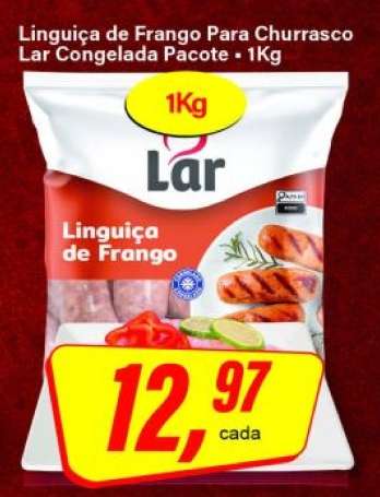 Linguiça de Frango Para Churrasco Lar Congelada Pacote