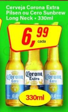 Cerveja Corona Extra Pilsen ou Cero Sunbrew Long Neck