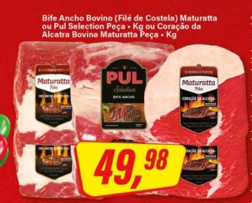 Bife Ancho Bovino (Filé de Costela) Maturatta ou Pul Selection Peça