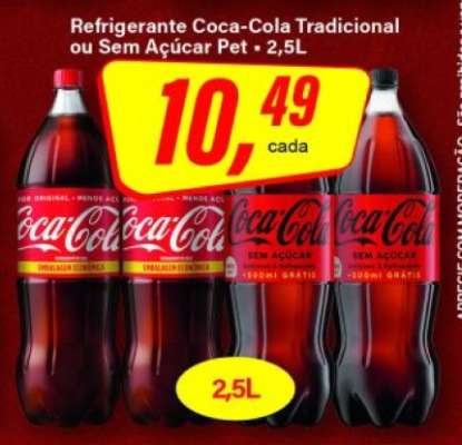 Refrigerante Coca-Cola Tradicional ou Sem Açúcar Pet