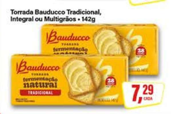 Torrada Bauducco Tradicional, Integral ou Multigrãos