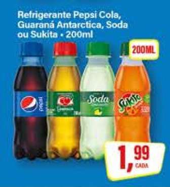 Refrigerante Pepsi Cola, Guaraná Antarctica, Soda ou Sukita