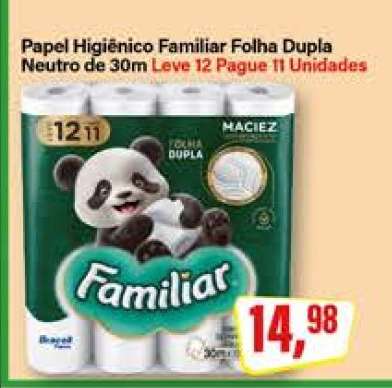 Papel Higiênico Familiar Folha Dupla