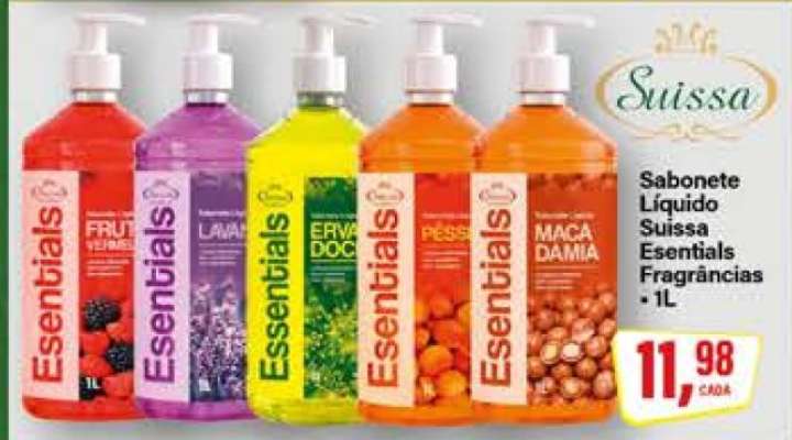 Sabonete Liquido Suissa Esentials Fragrâncias