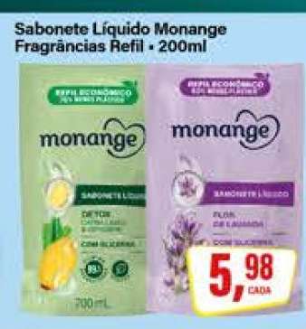Sabonete Líquido Monange Fragrâncias Refil