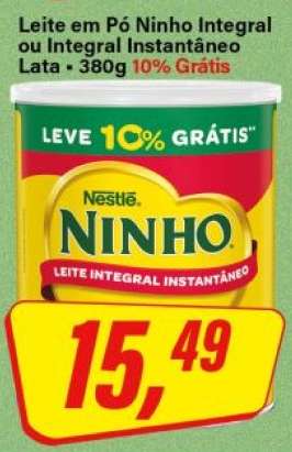 Leite em Pó Ninho Integral ou Integral Instantâneo