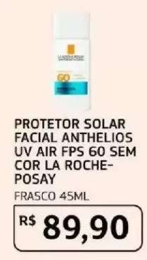 PROTETOR SOLAR FACIAL ANTHELIOS UV AIR FPS 60 SEM COR LA ROCHE-POSAY