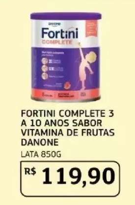 Fortini Complete 3 a 10 anos sabor vitamina de frutas Danone