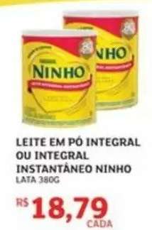 Leite em Pó Integral ou Integral Instantâneo Ninho