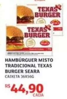 HAMBÚRGUER MISTO TRADICIONAL TEXAS BURGER SEARA
