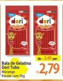 Bala de Gelatina Dori Tubo