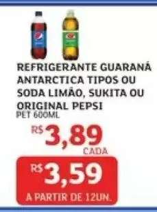 Refrigerante Guaraná Antarctica Tipos ou Soda Limão, Sukita ou Original Pepsi