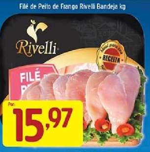Filé de Peito de Frango Rivelli Bandeja kg