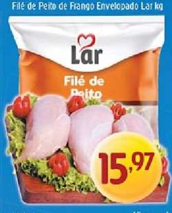 Filé de Peito de Frango Envelopado Lar kg