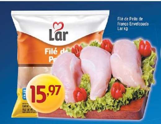 Filé de Peito de Frango Envelopado Lar kg
