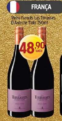 Vinho Francês Les Terrasses D'Ardeche Tinto 750ml