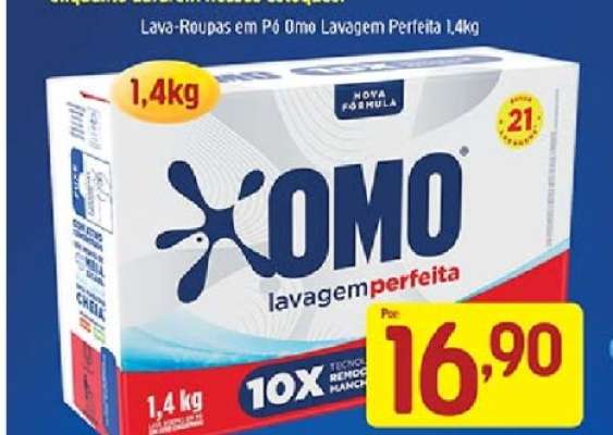 Lava-Roupas em Pó Omo Lavagem Perfeita 1,4kg