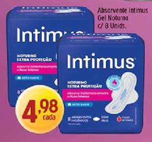 Absorvente Intimus Gel Noturno c/ 8 Unids.