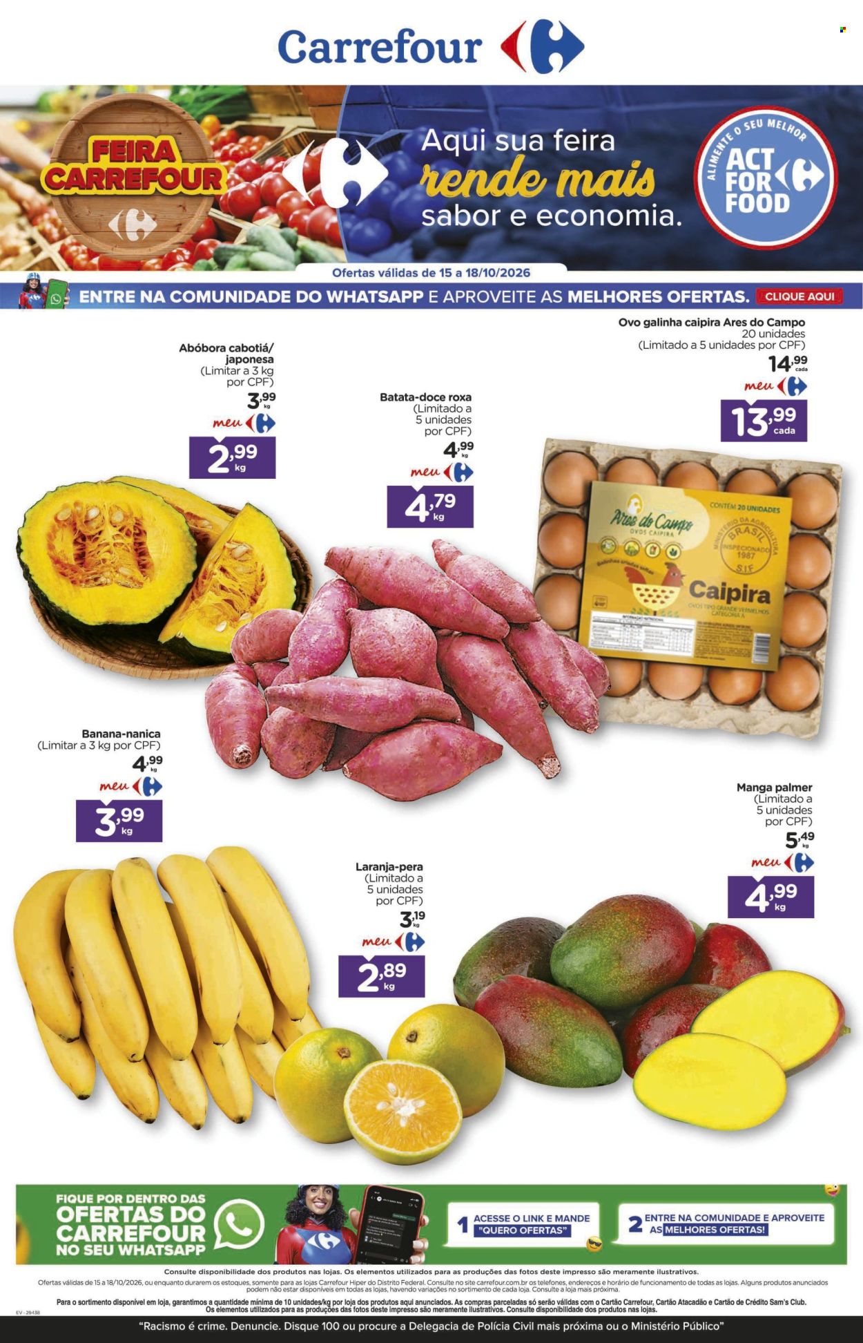 Folheto Carrefour - 15/10/2026 - 18/10/2026. Página 1