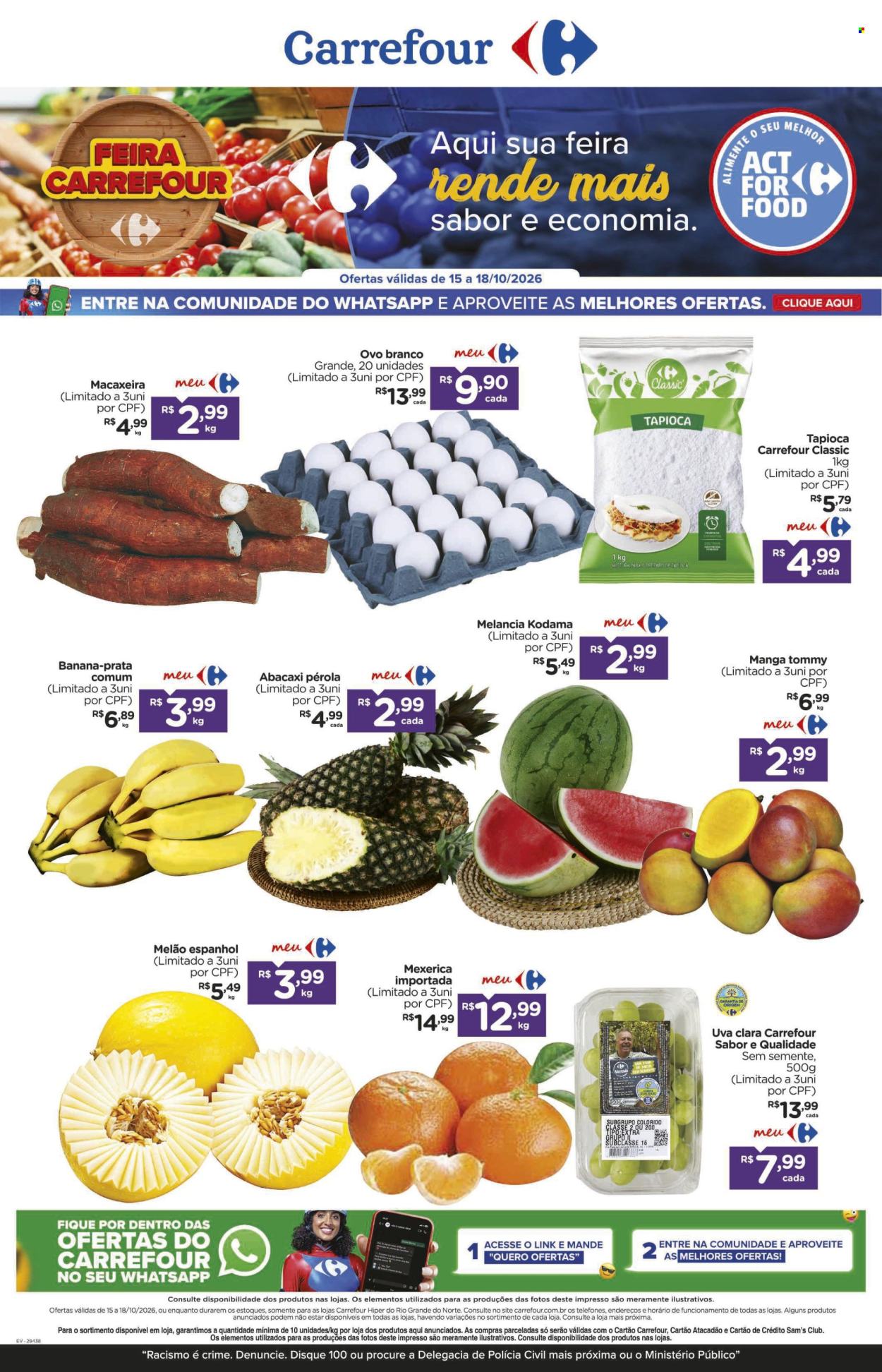 Folheto Carrefour Hiper - 15/10/2026 - 18/10/2026. Página 1