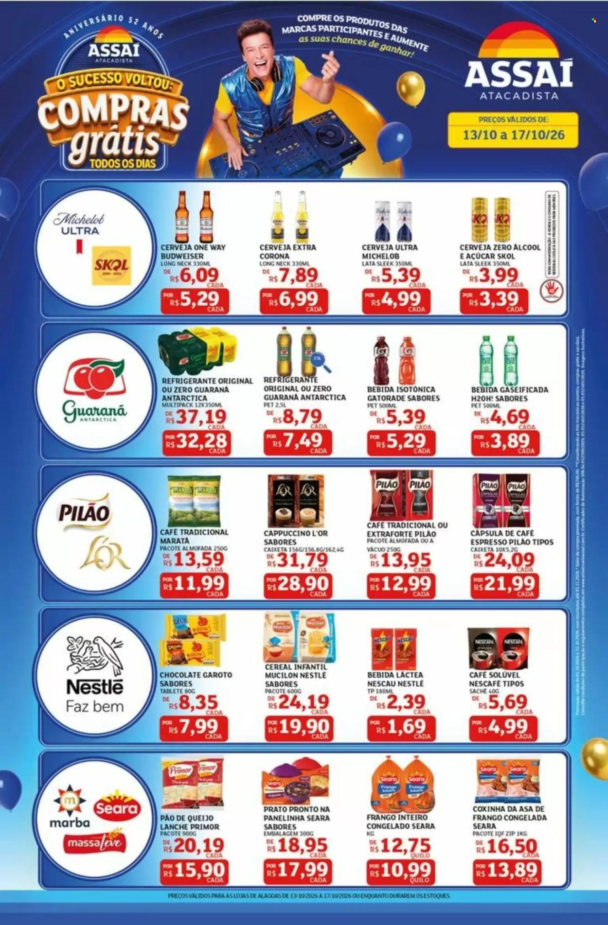 Folheto Assaí Atacadista - 13/10/2026 - 17/10/2026. Página 1