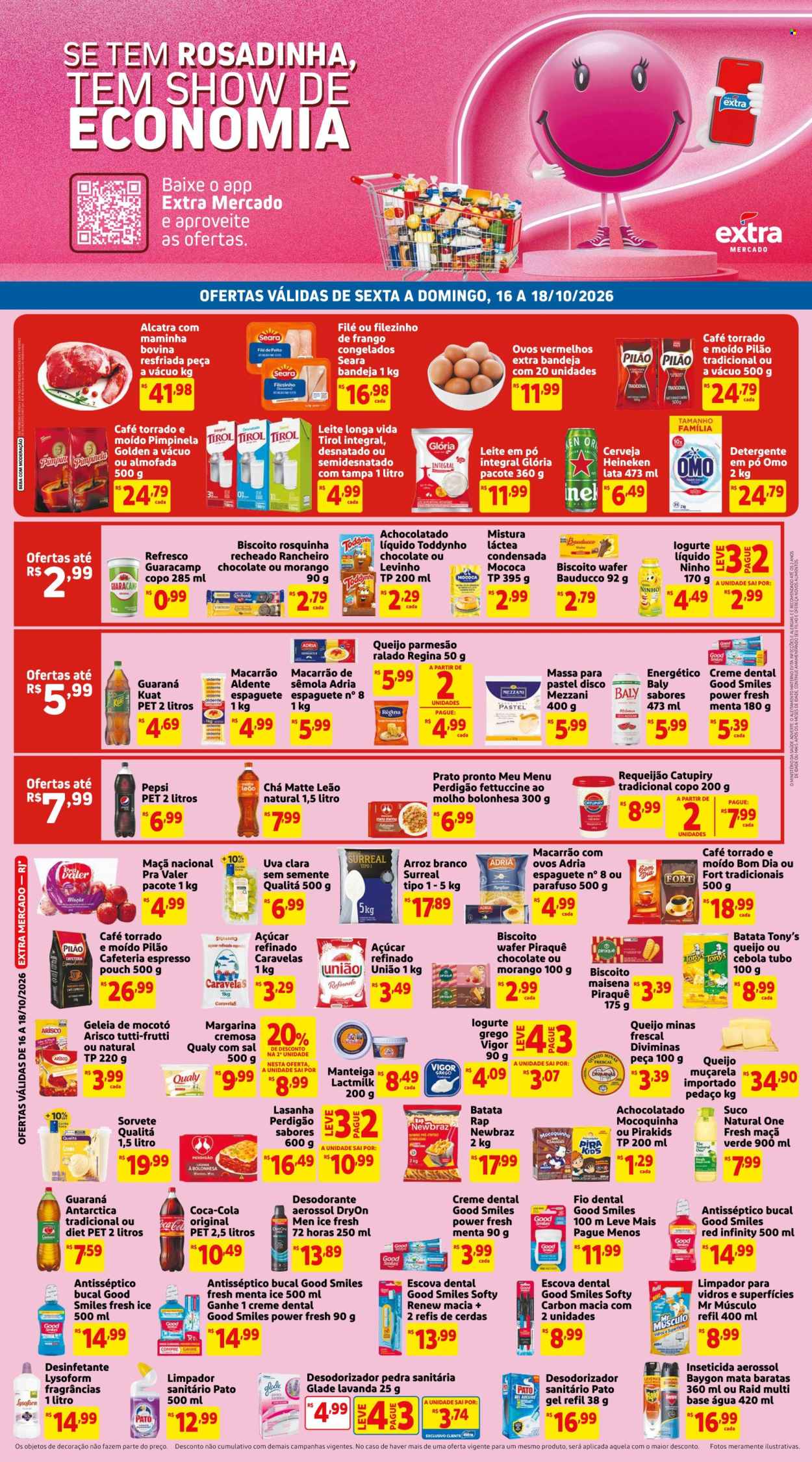 Folheto Mercado Extra - 16/10/2026 - 18/10/2026. Página 1