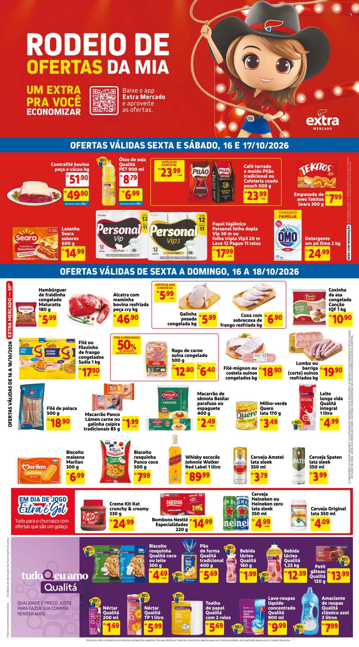 Folheto Mercado Extra - 16/10/2026 - 18/10/2026. Página 1