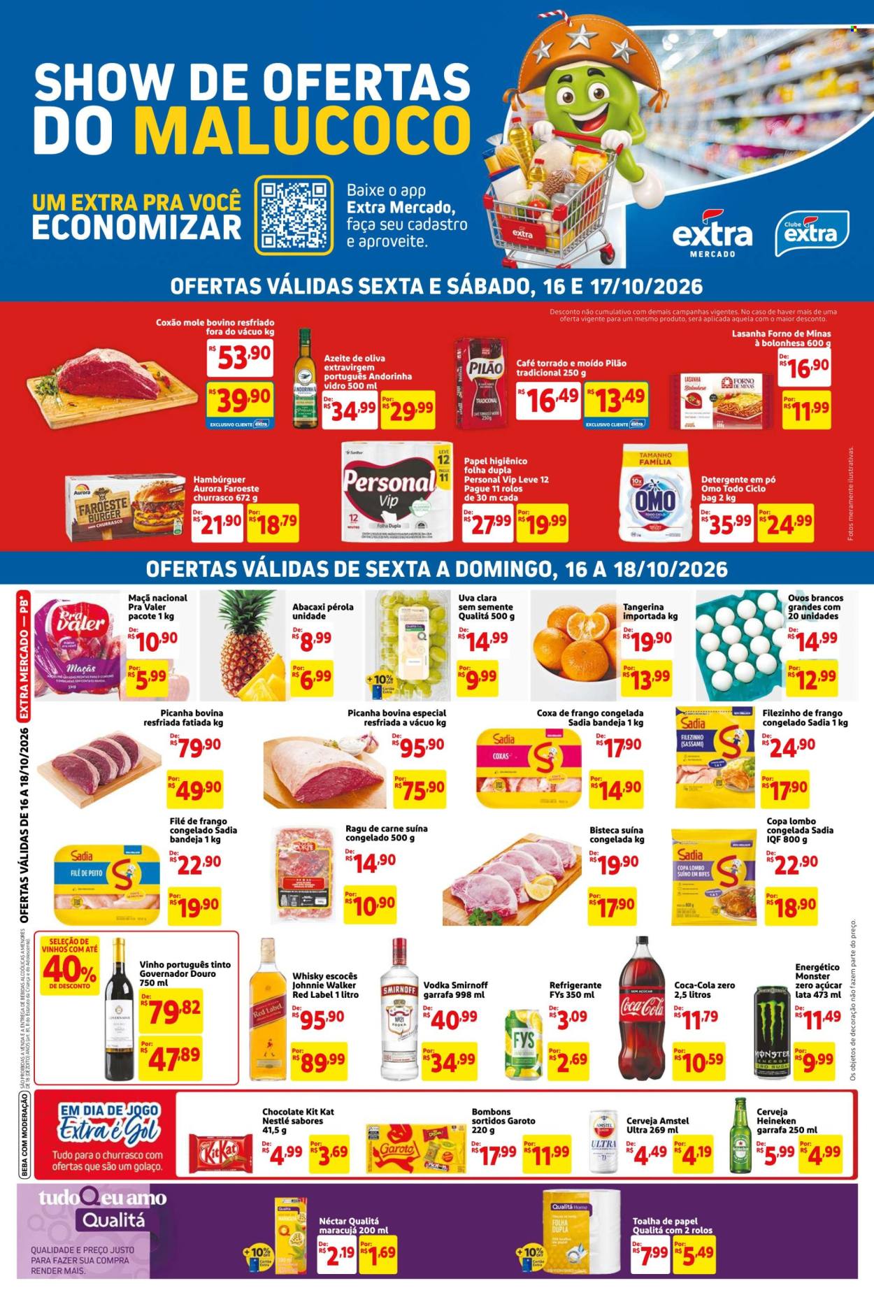 Folheto Mercado Extra - 16/10/2026 - 18/10/2026. Página 1