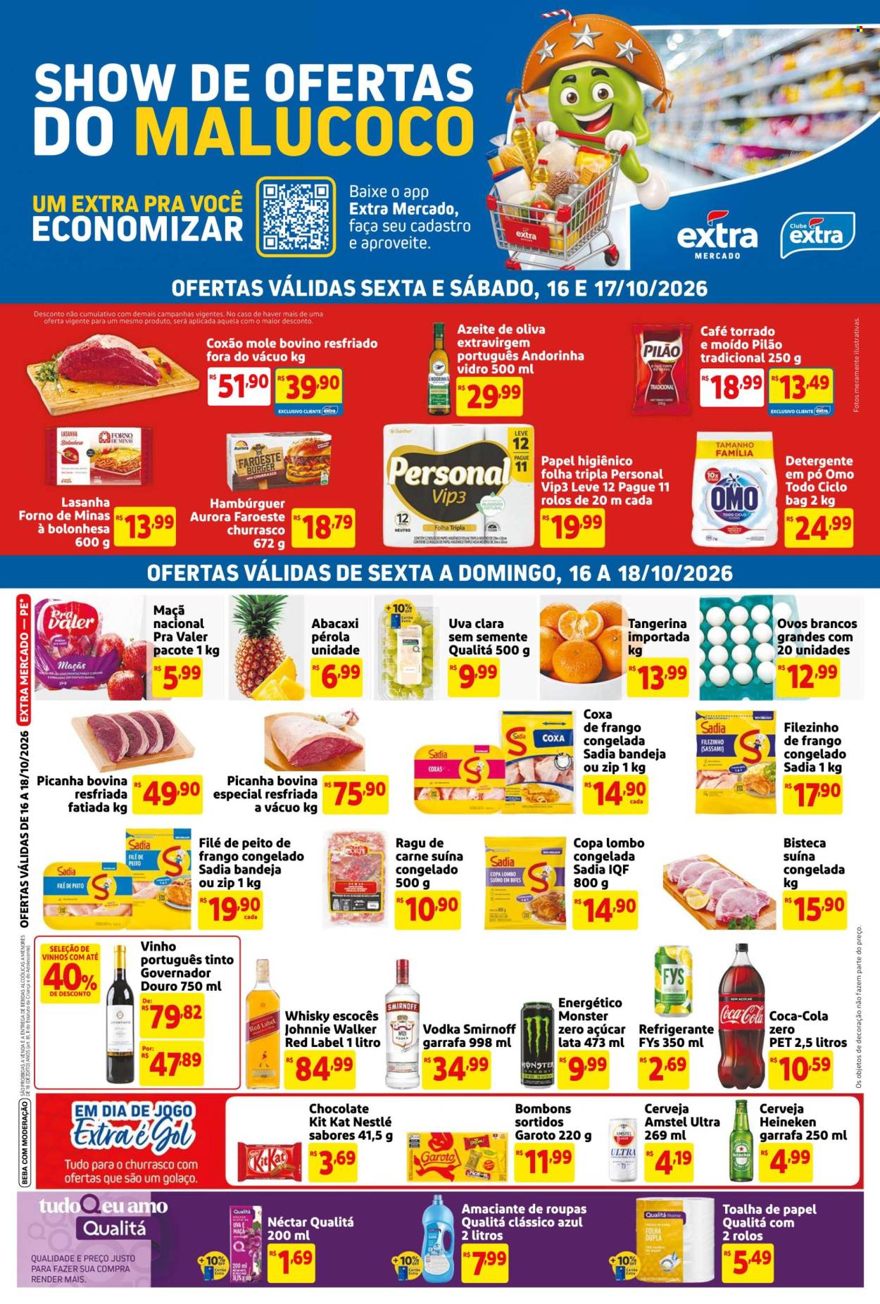 Folheto Mercado Extra - 16/10/2026 - 18/10/2026. Página 1