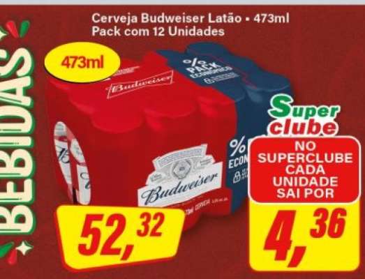 Cerveja Budweiser Latão 473ml