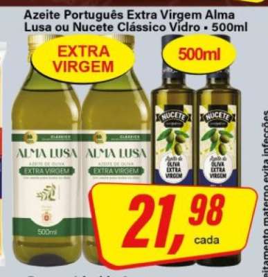 Azeite Português Extra Virgem Alma Lusa ou Nucete Clássico Vidro